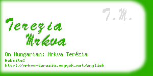 terezia mrkva business card